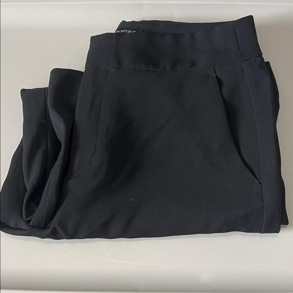 Banana Republic Wide Leg Crop Pant Black Size 6